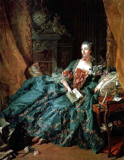Francois Boucher Portrat der Madame de Pompadour oil painting picture